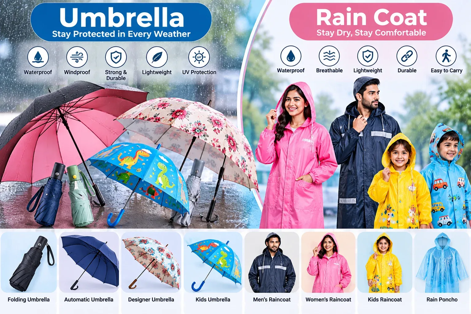 Umbrellas & Rain Coat