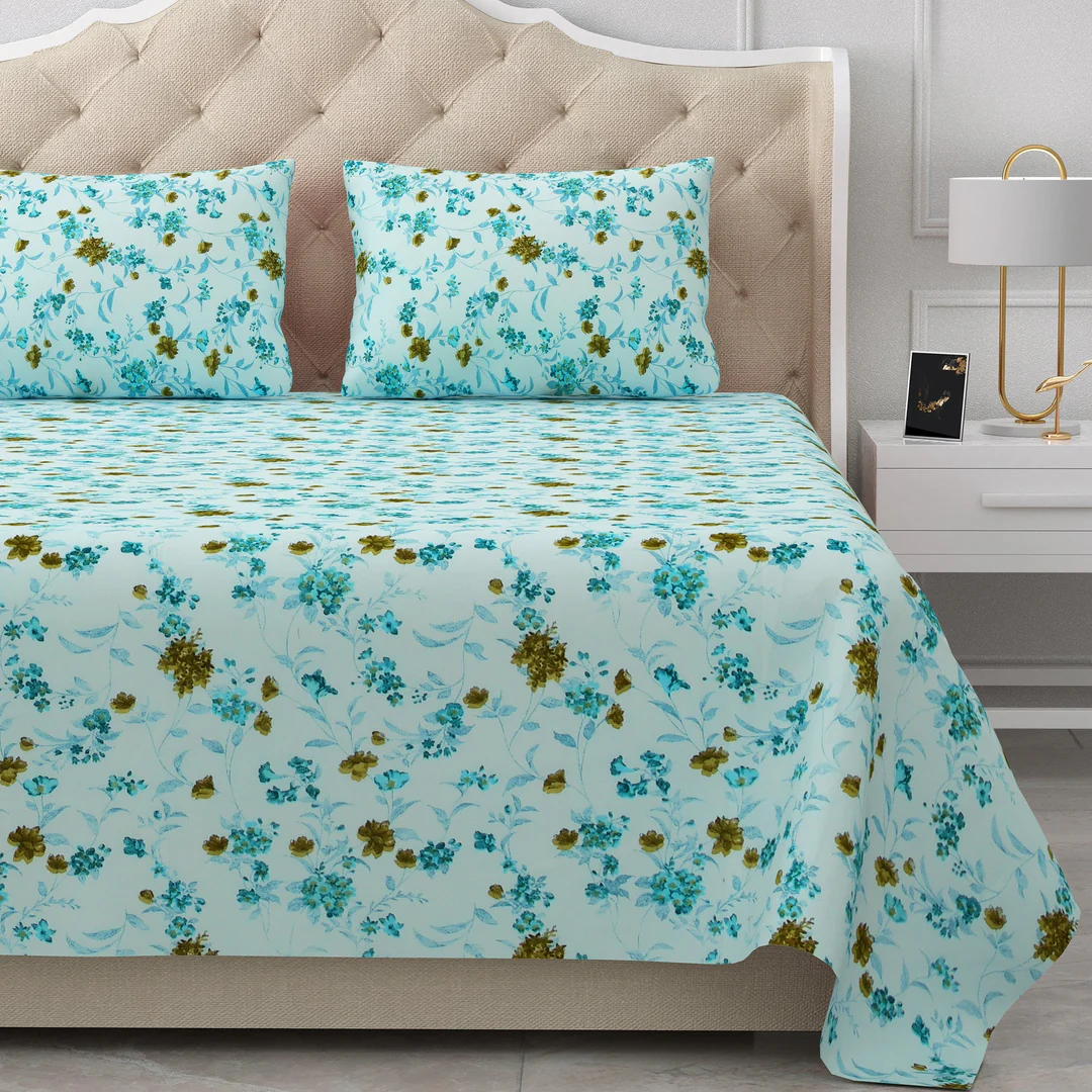Floral King Size Bedsheet photo 3