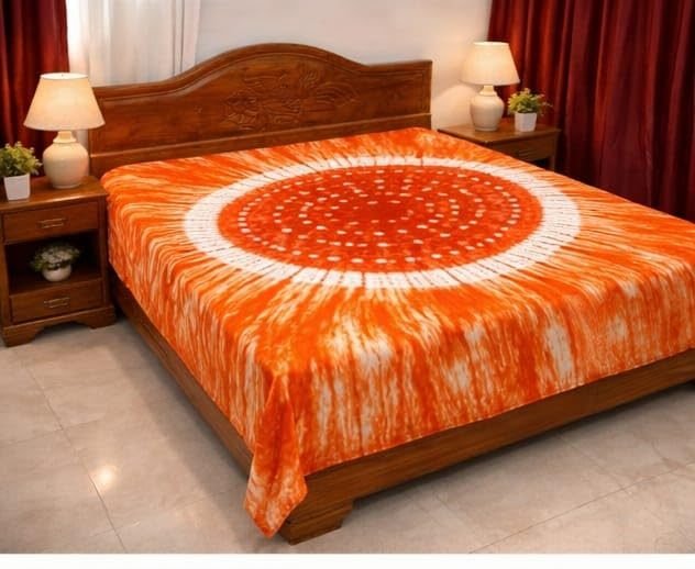 Cotton Bedsheet for Double/King Bed (90x100 inchi) photo 3
