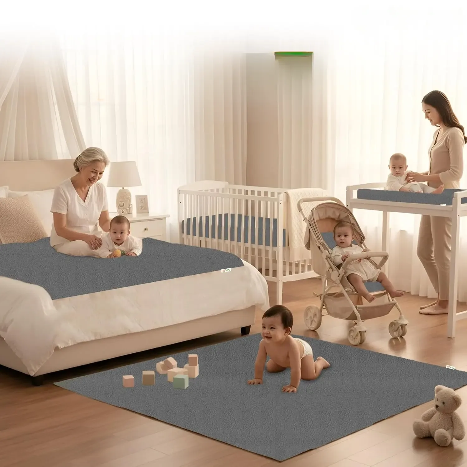 Baby Waterproof Dry Sheet – Soft Marron Reusable Baby Bed Protector photo 7